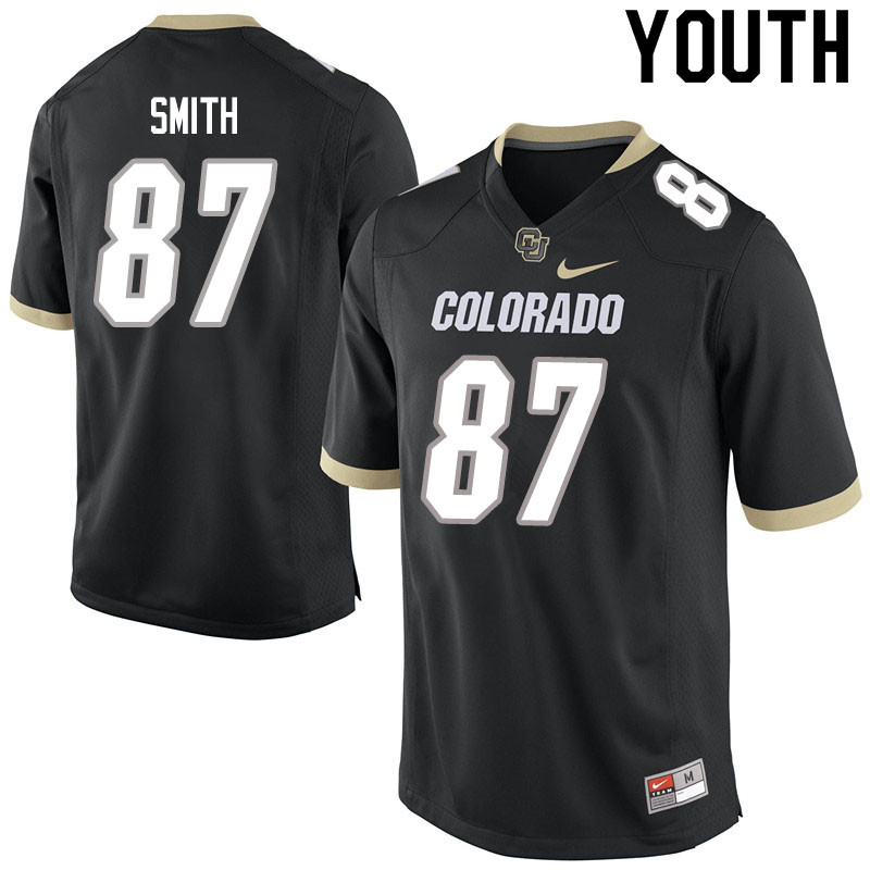 Youth #87 Alexander Smith Colorado Buffaloes College Football Jerseys Sale-Black - Click Image to Close